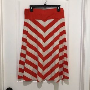 Old navy orange and white skirt